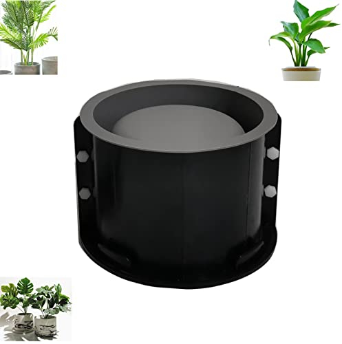 Silicone Flower Pot Mould,Succulent Plant Pot Concrete Moulds,Silicone Molds For Concrete Flower Pots,Round Concrete Plant Pot Mold,DIY Cement Molds For Cactus Plants Indoor Plant Pot(Gray Black)