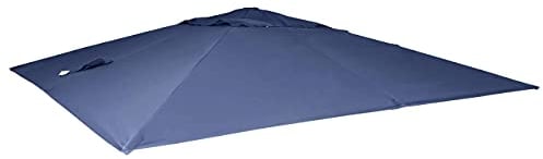 Mendler Ersatz-Bezug für Luxus-Ampelschirm HWC-A96, Sonnenschirmbezug Ersatzbezug, 3x3m (Ø4,24m) Polyester 2,7kg - blau