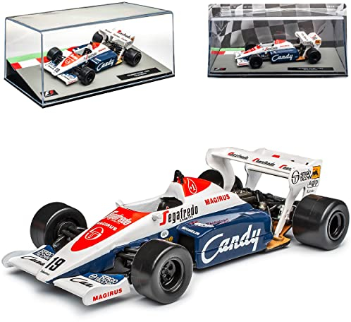 IXO Defekte Vitrine Toleman TG184 Ayrton Senna 1984 Nr 19 Formel 1 mit Sockel und Vitrine 1/43 Modell Auto