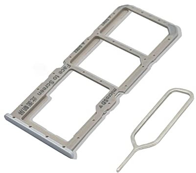 Eonpam SIM Kartenrahmen für (Realme 8) Originale Qualität Ersatz Karten rahmen Inkl SIM Kartenschlitz Pin(Silber)