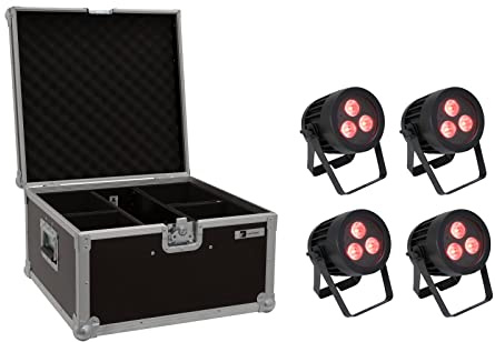 EUROLITE Set 4x LED IP PAR 3x9W SCL Spot + Case