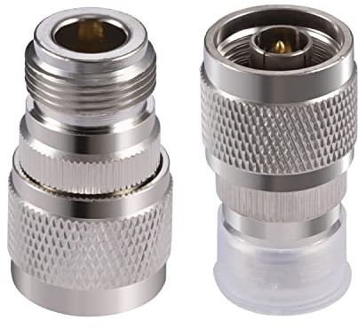 Vecys 2 Piezas N Adaptador de Conector N Tipo Macho a Hembra N Tipo Adaptador de Cable Coaxial 50 Ohm para Antena WiFi de Radio CB