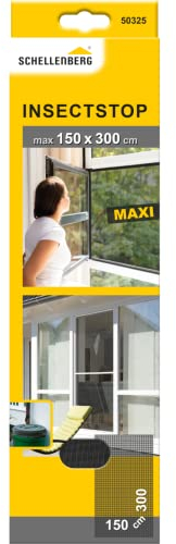 5er-Set Schellenberg Fliegengitter MAXI, 150x300, anthrazit, ohne Befestigungsband