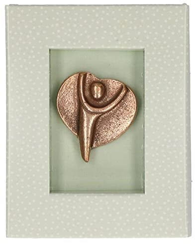 Bronzehandschmeichler Engel der Freude 3,5x3,8cm in Geschenkverpackung