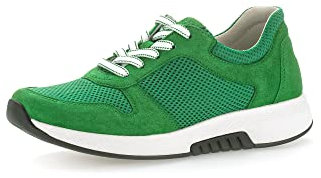 Gabor Damen Low-Top Sneaker, Frauen Halbschuhe,Wechselfußbett,schnürschuhe,schnürer,Plateausohle,straßenschuhe,Verde,37 EU / 4 UK