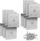 6 PCS Metal Z Bracket ,for 2x4 Cross Joist and 4x4 Post,Metal Joint Corner Brace Support Pergola Brackets for Roofing Trusses Wood Timber Connectors , Furniture(Including Screws)