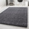 Carpetsale24 Teppich Wohnzimmer Shaggy Flokati Einfarbig 80 x 150 cm Grau - Hochflor Schlafzimmer Pflegeleicht Super Weich - Flauschiger Langflor 50 mm Florhöhe Läufer Flur