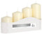 Stumpenkerzen 4er Set | Blockkerzen creme | unparfümiert | Durchmesser 4,8 cm | Höhe 7, 9, 11, 13 cm | 1 Box