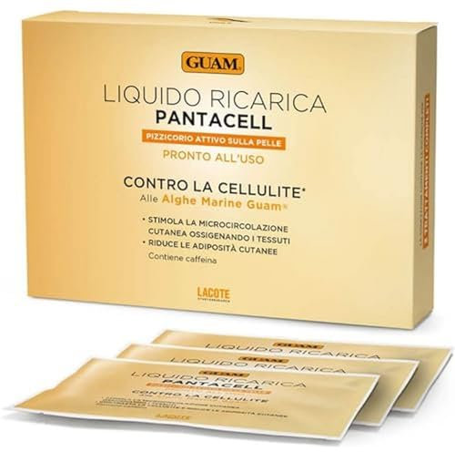 Guam Buste Liquido Ricarica Pantacell Anticellulite Intensivo alle Alghe Marine Guam, Sali del Mar Morto, Caffeina e Complesso Anticellulite