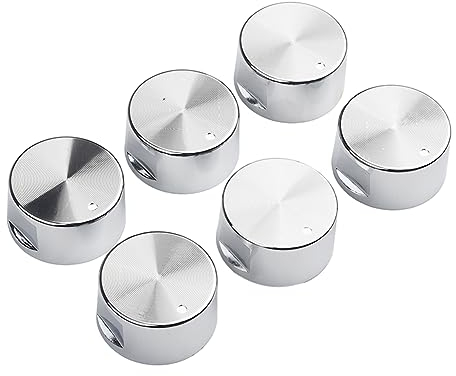 Lioaeust 6 pomos de interruptor de control universal, perilla redonda de aleación de aluminio, accesorios de cocina, pomos universales para estufas de cocina, estufas de gas, hornos, estufas