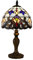 FUMAT Tiffany Tischlampe, Retro Lampe, Kleine Nachttischlampe, Deko Tischleuchte, Glas Lampenschirm, Mit E27 LED Glühbirne, für Schlafzimmer Wohnzimmer Büro