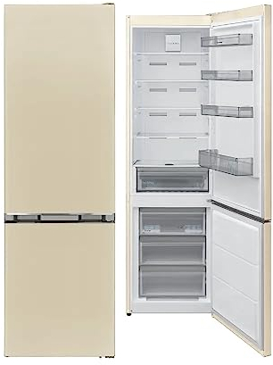 Frigorifero combinato, 367 Litri, Raffreddamento No Frost, Beige [Classe energetica E]