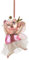 Christbaumanhänger Schweinchen Ballerina Glas Höhe 12,6 cm