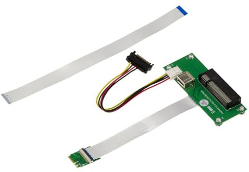 KALEA-INFORMATIQUE PCIe x8 auf M2 E A Key Riser-Adapter mit 15cm oder 25cm geschirmtem Flachband zur Montage Einer PCI Express 8X Karte an einem M.2 EA Key Port.