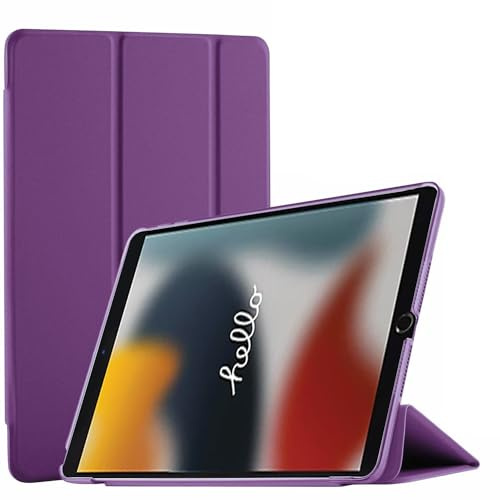(TECH SHEK) Smart Case For New Apple iPad 10.2 (9th Generation 2021) (8th Generation 2020), (7th Generation 2019) Ultra Slim Magnetic Cover (Purple)