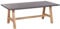 Beliani Gartentisch Faserzement grau rechteckig 200x100 cm mit Holzbeinen modern Tonnare