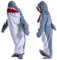Hai Decke,Hai Decke Hoodie, Kuscheldecke Mit Ärmeln Flauschig Wohndecke,Hai Decken Kapuzenpullover,Hai Overall Onesie (Gray blue,XL)