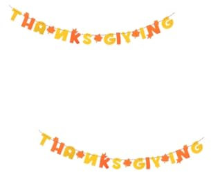 PRETYZOOM 2St Danke-Banner Thanksgiving-Hängedekorationen Blumengirlande aus Filz Sackleinen-Banner Kürbis- büro dekoration office decoration Danke Girlande Danksagung Girlande