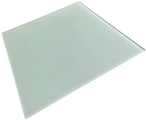 Glasplatte Terry 65x65cm Weiss/milchglas 8mm rund Gehärtetes Glas Scheibe Bodenplatte Glasscheibe