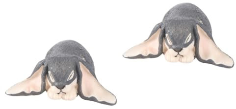 HAWILLOSCH 2 Stück Jackrabbit Modell Minihase Kinderspielzeug Osterhasen Statue Spielzeug Für Kinder Mini Hasenfiguren Hasenspielzeug Figur Hasenspielzeug Für Kinder Sicheres