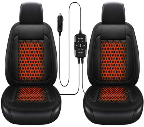 WHOROB Sitzheizung Auflage 12v ZigarettenanzüNder 2er Set Auto Heizung Mit Fernbedienung Beheizbar Sitzauflag Auto 12v 1 Paar