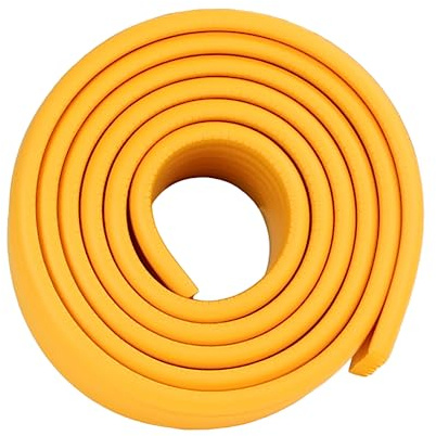 (W-Shaped) 4 Metres Kids Safety Foam Rubber Bumper Strip Table Edge Corner Protector (ORANGE)