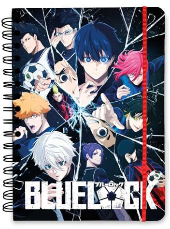 Grupo Erik Bullet Journal Dotted A5 Blue Lock - Hard Cover Notizblock A5 Ringbuch Notizbuch A5 Dotted Tagebuch für Erwachsene und Kinder mit Ringbindung - Offizieller Blue Lock Merch