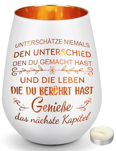 TheGiffter Abschiedsgeschenk Kollegen, Windlicht Abschied Kollegin Jobwechsel Ruhestand Rente Dankeschön, Geburtstagsgeschenk Wichtelgeschenke für Kollegin Frauen