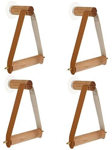 Generisch Makramee-Tissue-Halter zur Wandmontage mit Toilettenpapierhalter aus Holz, Handtuchhalter, Makramee-Wandregal, Tapetenhalter, Leder-Wandhintergrund