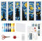 ORIGACH 6 Stück Lesezeichen Kreuzstich Kits, Sternennacht Und Schwarze Katze Anfänger Kreuzstich Set Mit Anleitung Vorgedruckt Lesezeichen Kreuzstich Set für Erwachsene, 20x6 cm