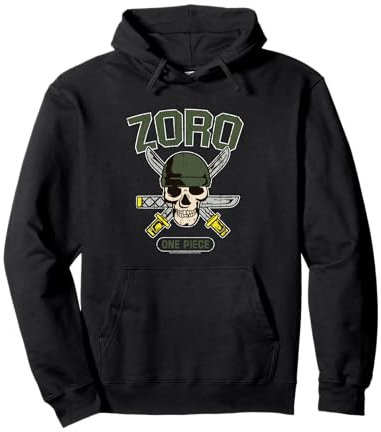 One Piece Straw Hat Pirate Hunter Roronoa Zoro Logo Anime Pullover Hoodie