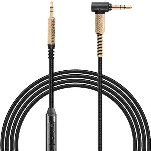 Fezzlo Studio3 Audio Cable Replacement for Beats Solo3 Solo pro Solo4 Marshall Major3 Major4 Headsets in-line Mic Volume Control Headphone Cord Works On PS4 PS5 MP3 Players 4.9ft