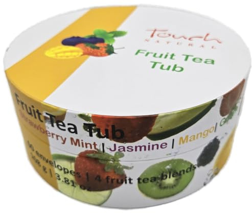 Coffret Carrousel de Thés Fruités | 60 Sachets & 4 Thés Verts aromatisés : Mangue, Jasmin, Menthe-Framboise | Boîte Ronde Élégante