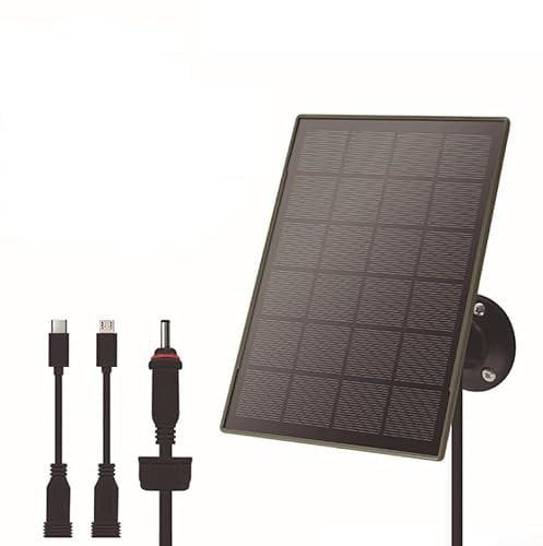 Panneau solaire pour caméras de chasse 6000 mAh, étanche IP66, 3 W/5 V, compatible avec WingHome pour Bushnell pour Spypoint 96 % 5 V 3G 4G modèles facile à installer