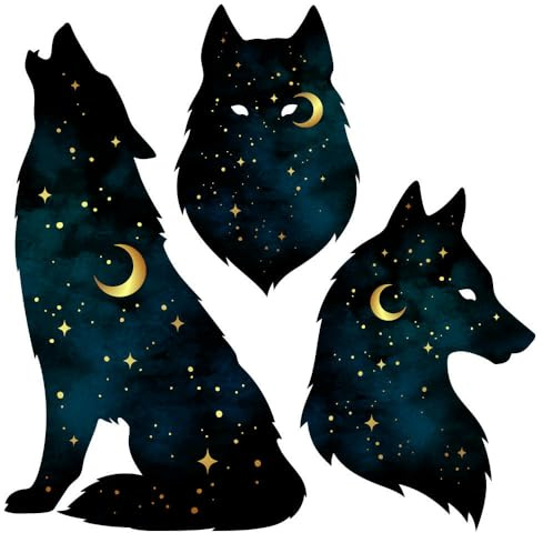 Sternelement Wolf Wandtattoo Wohnzimmer Schlafzimmer Flur Kinderzimmer Dekorative Malerei