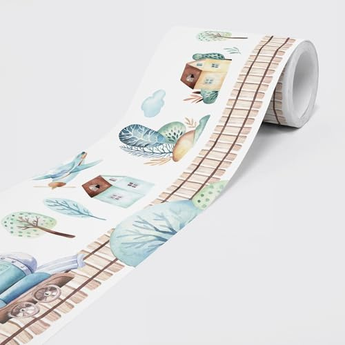 Dimex Selbstklebende Bordüre BAHNHOF - Tapetenbordüre Wandbordüre - Dekorative Wandtatto für Wände, Möbel, Decken, Tapeten, Türen - auf 5 m x 0,15 m je Rolle