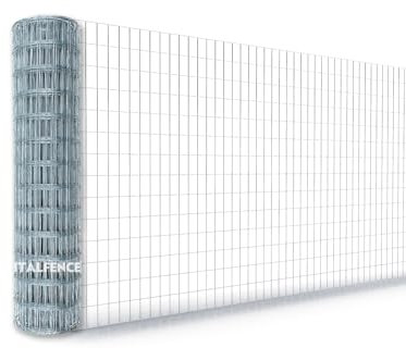 Italfence - Grillage soudé, galvanisé, Clôture de jardin, 25m [Ø1,80mm, 150cm]