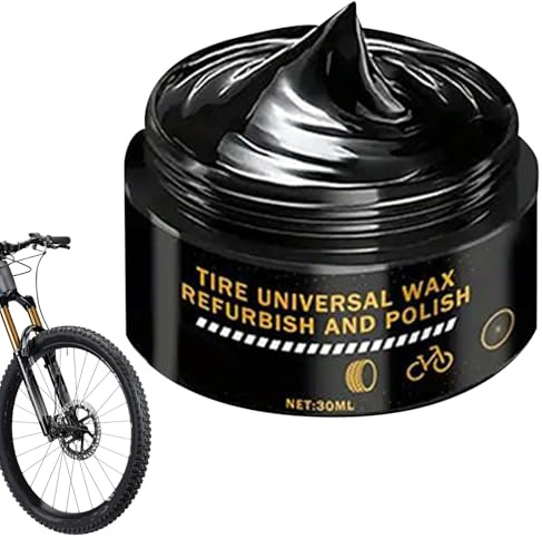 Cera per la cura degli pneumatici per biciclette, protezione in plastica multiuso per veicoli, idrorepellente, riduzione dei graffi, rinnovamento della plastica e manutenzione, per pneumatici di