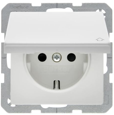 Berker SCHUKO-Steckdose 47516089 m.Klappdeckel Q.1 Steckdose 4011334313328