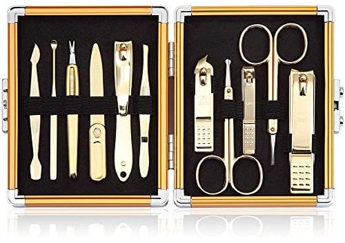 World No. 1, Three Seven 777 Travel Manicure Pedicure Grooming Kit Set - Nail Clipper (Total 11 PC, Model: TS-16000SVG. Made in Korea, Since 1975