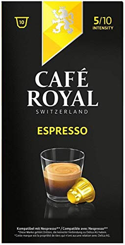 Cafe Royal Espresso 50 Capsules Compatibles avec le Système Nespresso* (Lot de 5X10); Intensité: 5/10