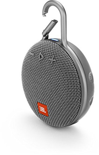JBL Clip 3 – Enceinte Bluetooth portable avec mousqueton – Étanchéité IPX7 – Autonomie 10hrs – Qualité audio JBL – Gris