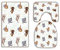 A.Monamour Badezimmer Badematte 3 Teilig Set Kätzchen Katzen Spielen Garn Ball Muster Aquarell Bild Wc Sitzbezüge Kissen Pads Teppich Flanell Saugfähig Badteppiche Badvorleger Badgarnitur WC Vorleger