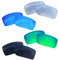SOODASE Pour Oakley Gascan Des lunettes de soleil Bleu/Noir/Argenté/Vert Verres de remplacement polarisés