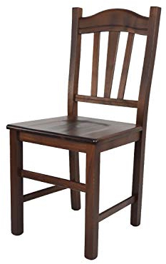 t m c s Tommychairs - Stuhl Silvana für Küche und Esszimmer, Robuste Struktur aus Buchenholz, in der Farbe Dunkles Nussbraun lackiert und Sitzfläche aus Holz