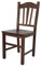 t m c s Tommychairs - Stuhl Silvana für Küche und Esszimmer, Robuste Struktur aus Buchenholz, in der Farbe Dunkles Nussbraun lackiert und Sitzfläche aus Holz