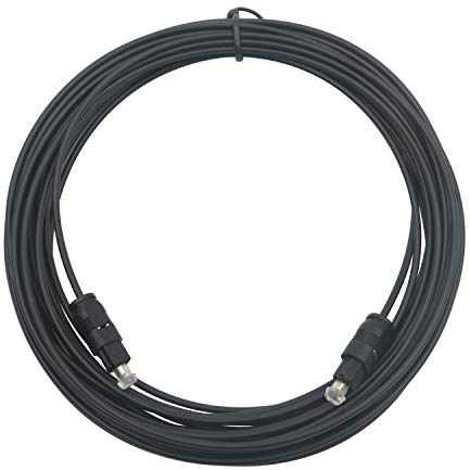 Pxyelec 10M Schwarz SPDIF Toslink Kabel für digitales Glasfaser-Audio für Heimkino, Digitalfernsehen und Andere Digitale Audiogeräte