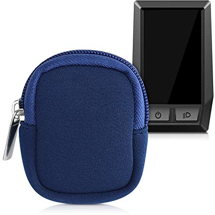 kwmobile Tasche kompatibel mit Bosch Kiox/Kiox 300 - E-Bike Computer Neopren Hülle - Schutztasche Dunkelblau