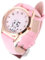 VILLCASE Orologio da donna in pelle al quarzo con motivo gatto e gatto, con luce al quarzo, Rosa, 23.5X2.8CM, Cinghia