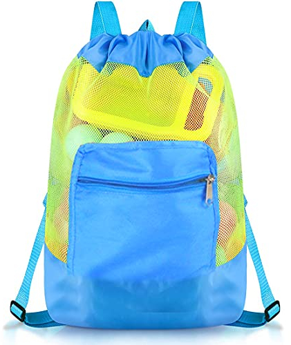 O-Kinee Strandspielzeug Tasche, Strandtasche Strandspielzeug, Netztasche Große Strandtasche für Sandspielzeug Wasserspielzeug Rücksack Beutel für Kleinkind Kinder Mädchen Jungen Badetasche